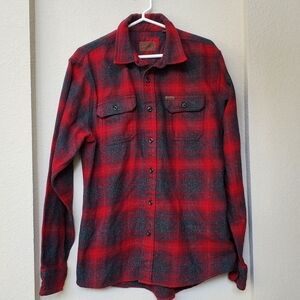 ORVIS heavy plaid shacket.   Size L